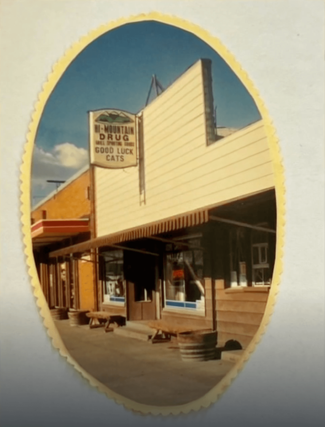 The Hi-Mountain Drug sign
